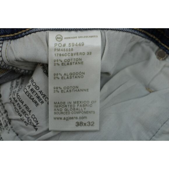 AG Adriano Goldshmied Jeans Mens 38 x 32 Blue Everett Slim Straight Stretch - Picture 5 of 8